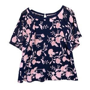 Anthropologie Maeve Franca Top Beautiful Floral Textured Lined Blouse Sz Small